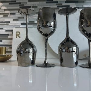 Mirrored Wine Glass Set